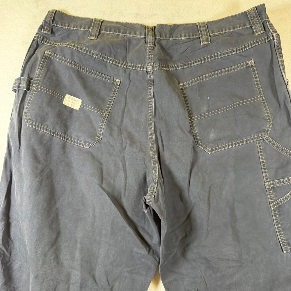Old Navy Painters Jeans Mens 42x32 Navy Blue Cotton Canvas Carpenter Work Pants